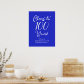 100年王室の間の青い応援誕生日へようこそ ポスター (キッチン)