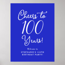 100年王室の間の青い応援誕生日へようこそ