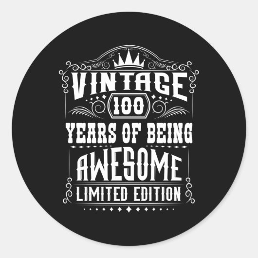 100年素晴らし ラウンドシール (正面)