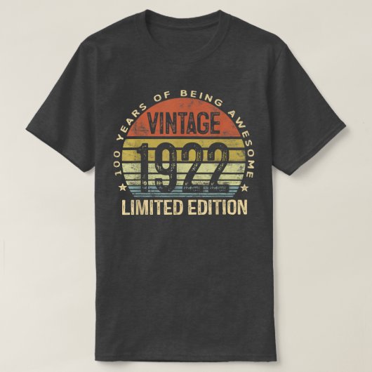 100年贈答ヴィンテージ1922年限定10 Tシャツ (デザイン正面)
