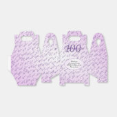 100年100歳の誕生日パーティー紫/白 フェイバーボックス (折り畳みなし)