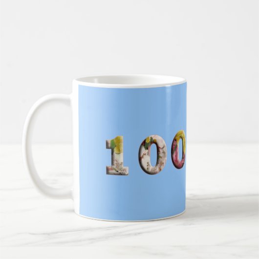 100年100th誕生日記念日マイルストーンマグ コーヒーマグカップ (左)