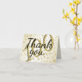 100年Yrs Centenarianありがとうブラック/金ゴールド文字 カード (黄色い花)