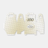 100年Yrs Centenarian誕生日ブラック/金ゴールド文字 フェイバーボックス (折り畳みなし)