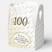 100年Yrs Centenarian誕生日ブラック/金ゴールド文字 フェイバーボックス (オープン)
