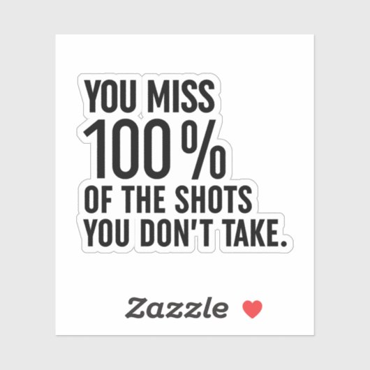 100恋しく思%のショットを取らない シール (シート)