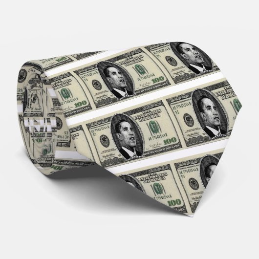 $100手形のオバマ ネクタイ (ロール)