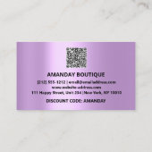 100挿入QRCODE 30%オフロカスタムゴラベンダー 名刺 (裏面)