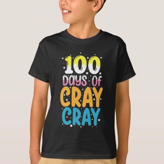 100日おめでとう!100日目の学校の先生 Tシャツ (正面)