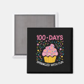 100日おもしろいカップケーキかわいい幸せ100 マグネット (正面/裏面)
