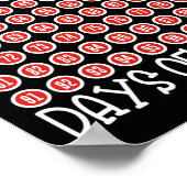 100日おもしろい学校先生キッズ100日Ma ポスター (角)