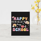 100日おもしろい数式100日の学校Ma カード (黄色い花)