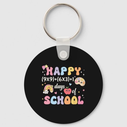 100日おもしろい数式100日の学校Ma キーホルダー (正面)