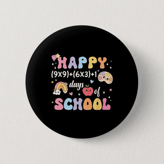 100日おもしろい数式100日の学校Ma 缶バッジ (正面)