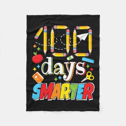 100日お祝い先生学生100 フリースブランケット (正面)
