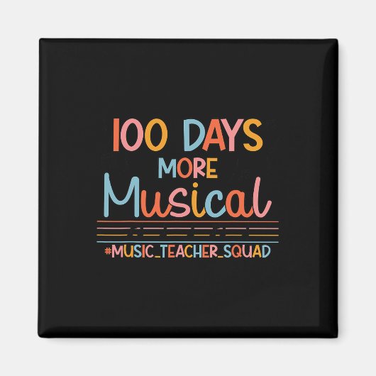100日お祝い 音符 100日記念日 音楽 マグネット (正面)