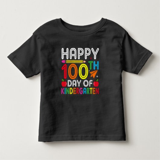 100日かわいいカラフル幼児 トドラーTシャツ (正面)