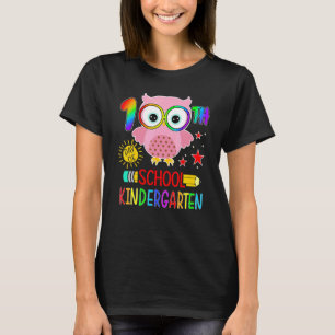 100日かわいいフクロウ100日目の幼稚園 Tシャツ