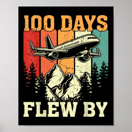 100日が飛行機で100日目に飛行 ポスター (正面)