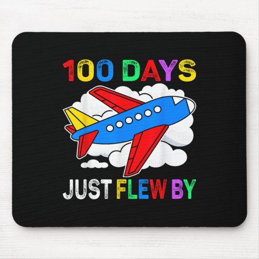 100日が飛行機で100日目に飛行 マウスパッド (正面)