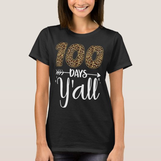 100日すべての先生学生100日の学校 Tシャツ (正面)