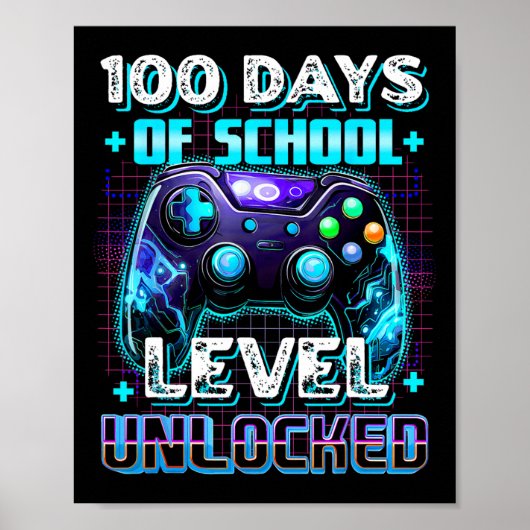 100日で学校レベルを解除 ビデオゲーマー 100日目 ポスター (正面)