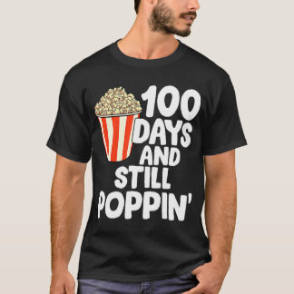 100日とスティルポピンポップコーンキッズ100日目 Tシャツ