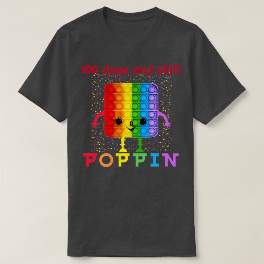 100日とスティルポピン学校の100日目1 Tシャツ (デザイン正面)