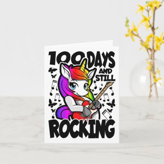 100日と未だ揺れ – 学校の日100 カード (黄色い花)