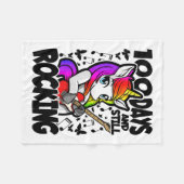 100日と未だ揺れ – 学校の日100 フリースブランケット (正面(横))