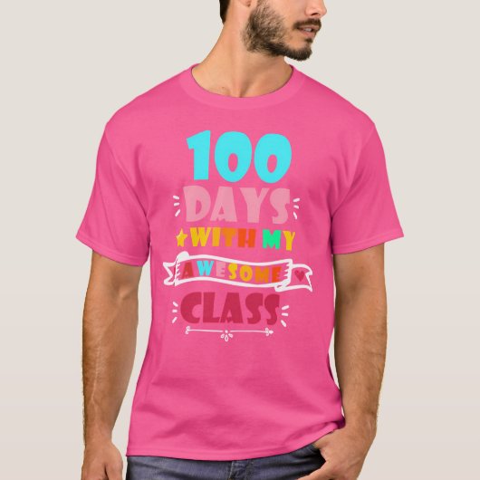 100日と素晴らしクラスシャツ先生100th tシャツ (正面)