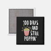 100日とStill Poppin Popcorn Kids 100日目 マグネット (正面/裏面)