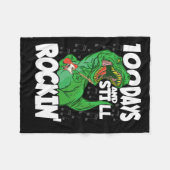 100日とStill Rockin - School Dinの100日 フリースブランケット (正面(横))