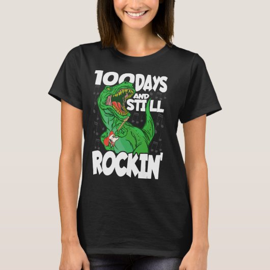 100日とStill Rockin - School Dinの100日 Tシャツ (正面)
