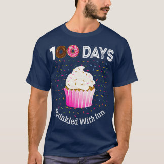 100日におもしろい100おもしろい日を散布 Tシャツ