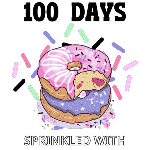 100日におもしろいTシャツを振りかけたもの Tシャツ