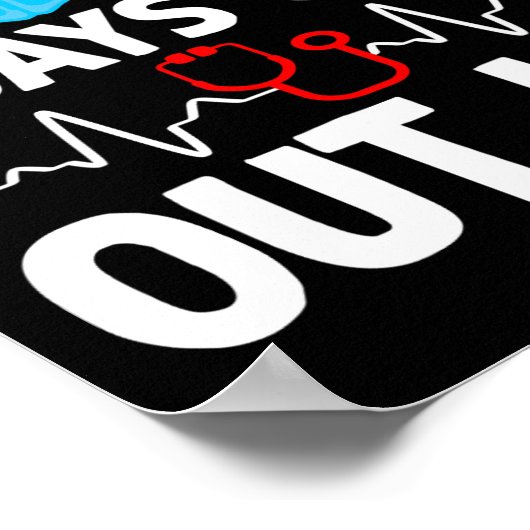 100日のおもしろいOut Ice Schoolナース100日目 ポスター (角)