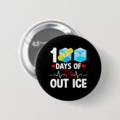 100日のおもしろいOut Ice Schoolナース100日目 缶バッジ (正面&裏面)