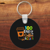 100日のコーヒーとカオスハッピー100th Day Schooo キーホルダー (正面)