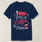 100日のコーヒーとカオスハッピー100th Day Schooo Tシャツ (デザイン正面)