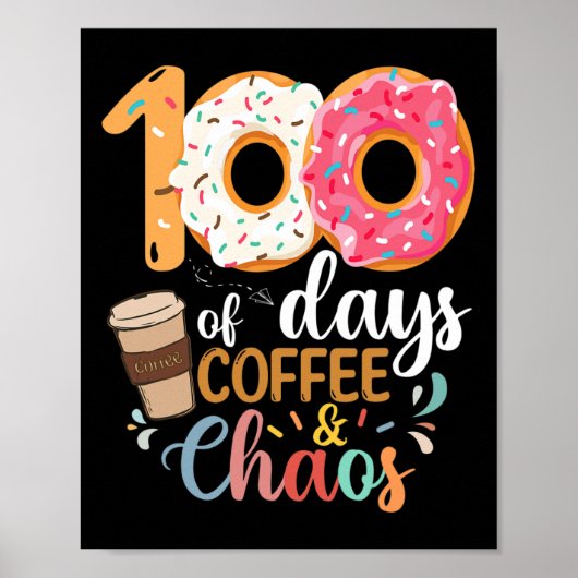 100日のコーヒーとカオス先生100th day Sch ポスター (正面)