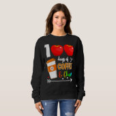 100日のコーヒーとカオス100日目のお茶 スウェットシャツ (正面フル)