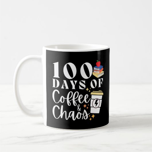 100日のコーヒーとカオス コーヒーマグカップ (左)