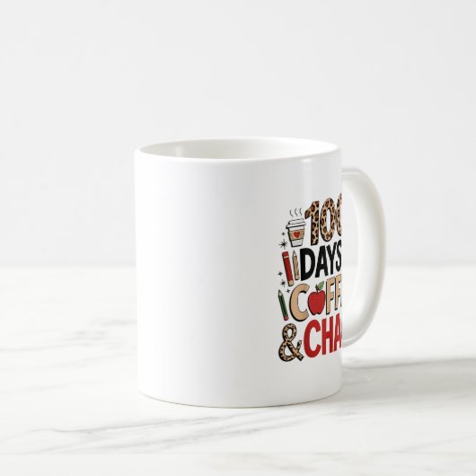 100日のコーヒーと混乱学校の100日目 コーヒーマグカップ (正面右)