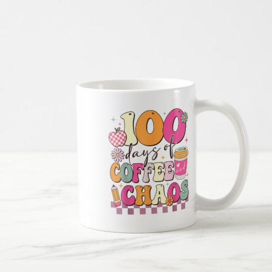 100日のコーヒーと混乱学校の100日目 コーヒーマグカップ (右)