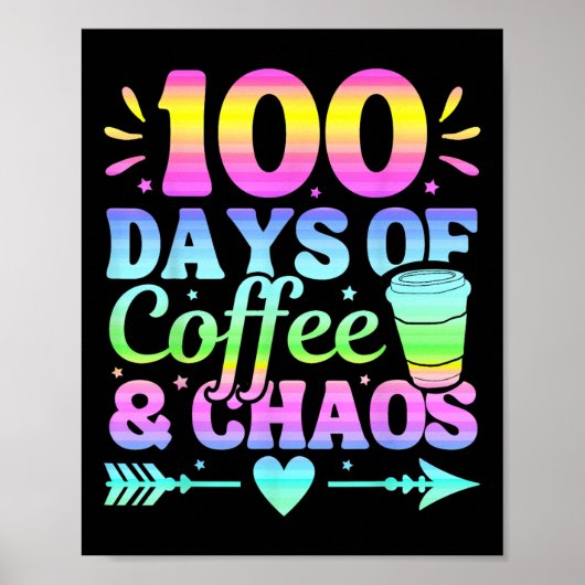 100日のコーヒーと混乱学校の100日目 ポスター (正面)