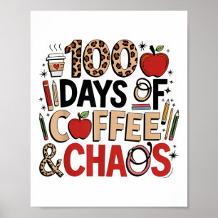 100日のコーヒーと混乱学校の100日目 ポスター