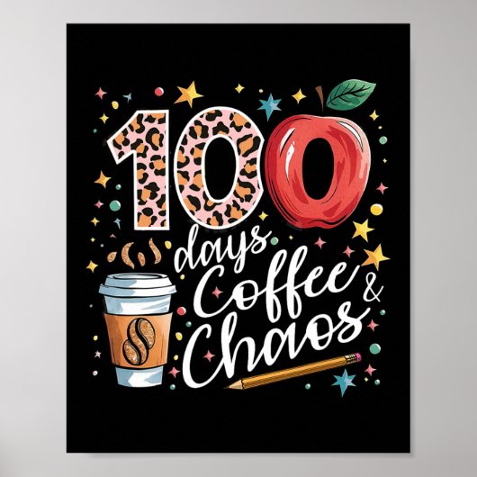 100日のコーヒーと混乱学校の100日目 ポスター (正面)