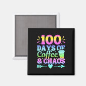 100日のコーヒーと混乱学校の100日目 マグネット (正面/裏面)