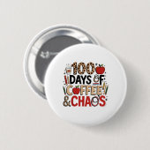 100日のコーヒーと混乱学校の100日目 缶バッジ (正面&裏面)
